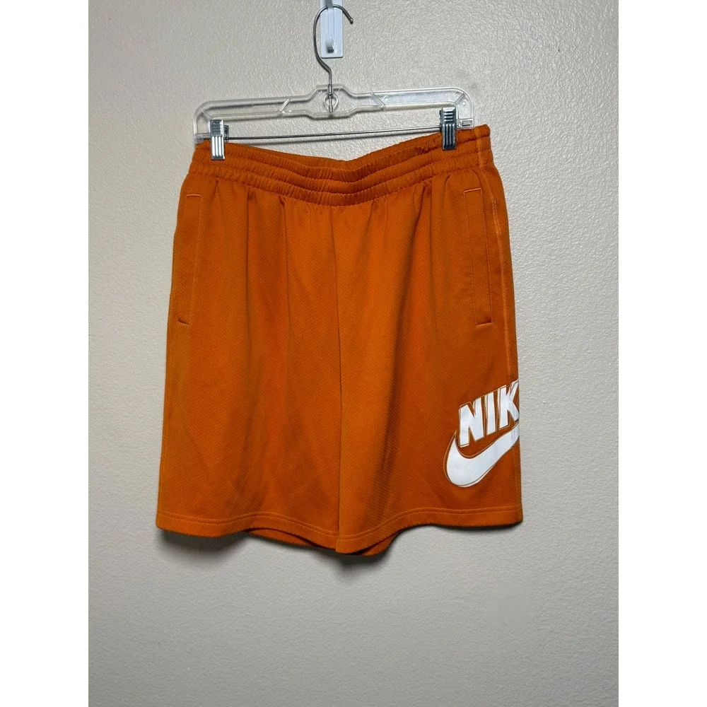 Nike SB Dri-FIT Mens Orange Mesh Athletic Skateboarding Shorts Size Medium